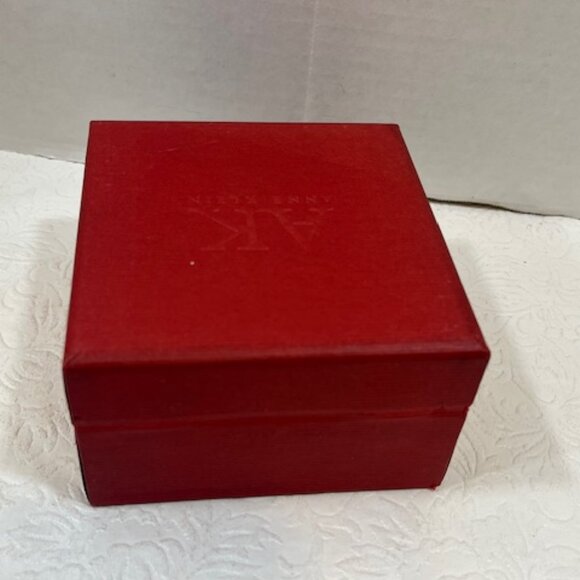 Anne Klein AK EMPTY Red Presentation Storage Watch Jewelry Box Case4"x4.25"x2.5" - Picture 8 of 16